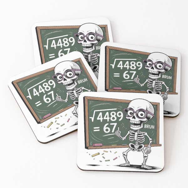 Item preview, Math Skeleton √4489 = 67 – Funny Meme Halloween Shirt designed and sold by WSPrintCrafter.