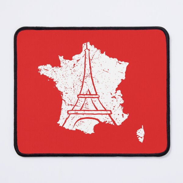 Item preview, Distressed French Map Featuring Eiffel Tower Outline designed and sold by SplashTastic.