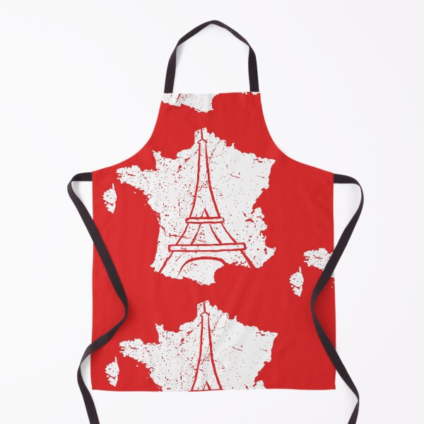 Item preview, Distressed French Map Featuring Eiffel Tower Outline designed and sold by SplashTastic.
