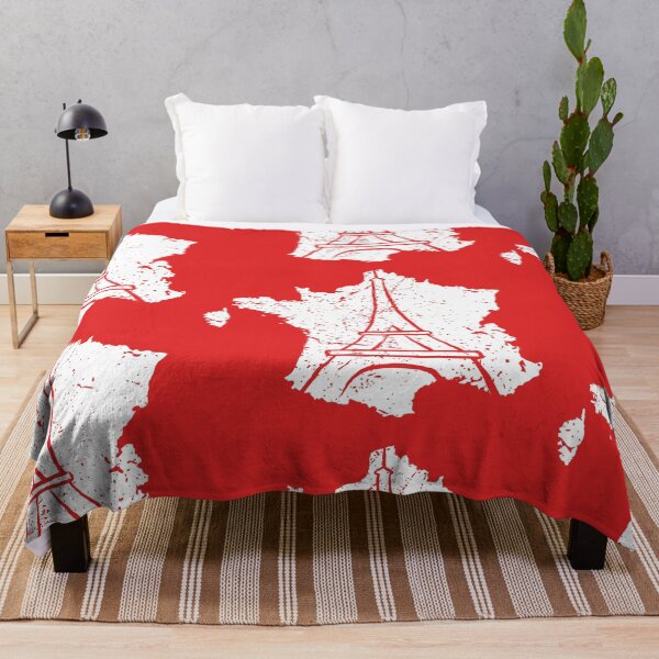 Item preview, Distressed French Map Featuring Eiffel Tower Outline designed and sold by SplashTastic.