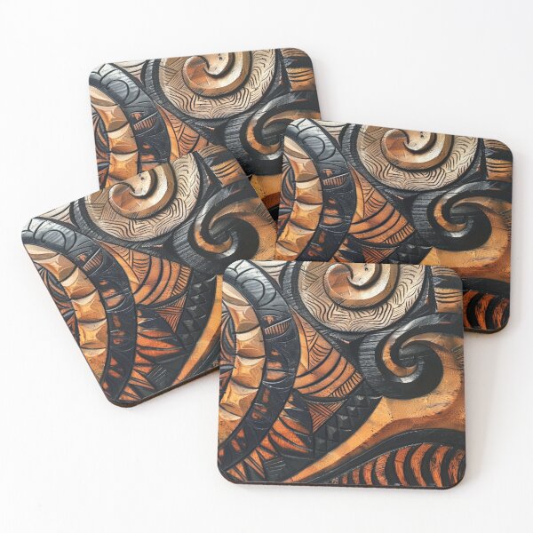 Item preview, Tonga Tapa Polynesian Hawaiian Wood Carving Pattern designed and sold by GrinGalore.