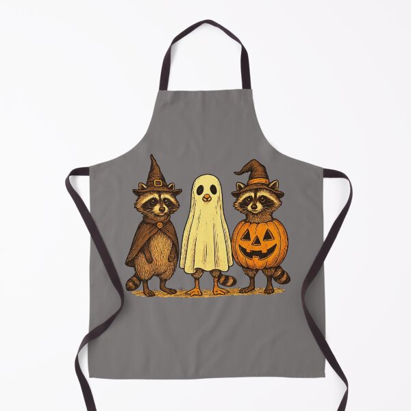 Item preview, Vintage Raccoon Halloween Crew T-Shirt - Cute Spooky Jack-O-Lantern Ghost Raccoons Tee designed and sold by passiveink.