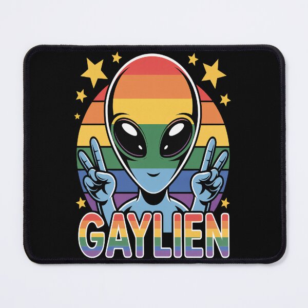 Item preview, Gaylien Funny Rainbow Flag Color Halloween Alien LGBT designed and sold by VladoZork.