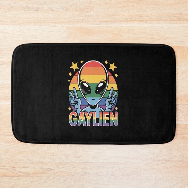 Item preview, Gaylien Funny Rainbow Flag Color Halloween Alien LGBT designed and sold by VladoZork.