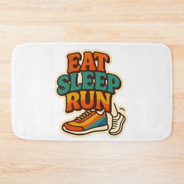 Item preview, Eat Sleep Run Vintage Gradient Motivational Runner Script Shirt designed and sold by GeniePixel.