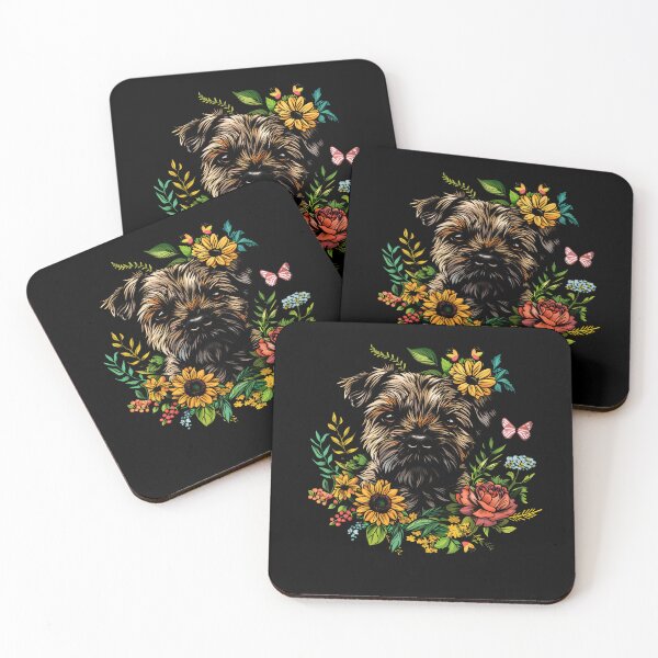 Item preview, Funny Border Terrier Flowers Floral Colorful Mom Dad Kids designed and sold by rafaeltto.