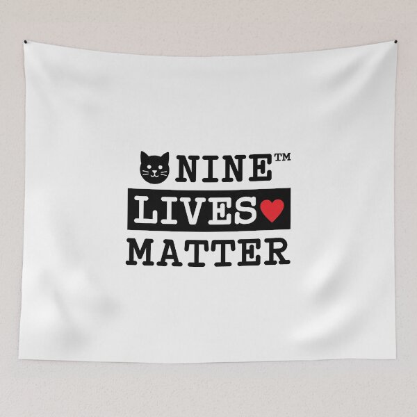 Item preview, Nine Lives Matter: Funny Cat Parody designed and sold by ArbitraryTees.