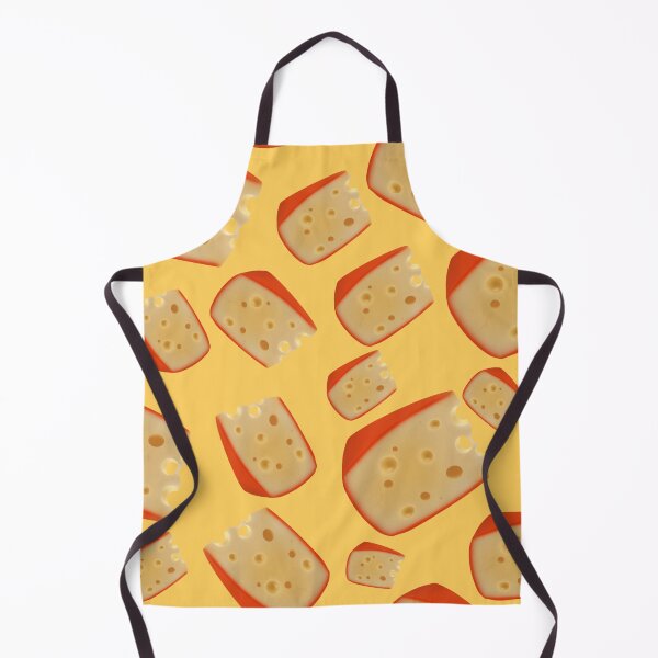 Item preview, Life is Better with Cheese print of pieces of cheese with holes on a yellow background designed and sold by Martapp.
