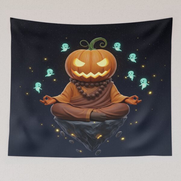 Item preview, Jack O'Lantern doing Meditation designed and sold by dewaaliverse.