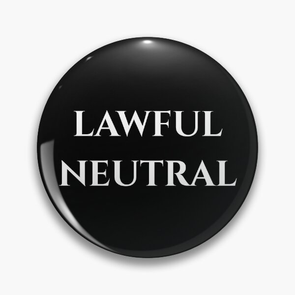Item preview, Lawful Neutral - White Text designed and sold by phsco.