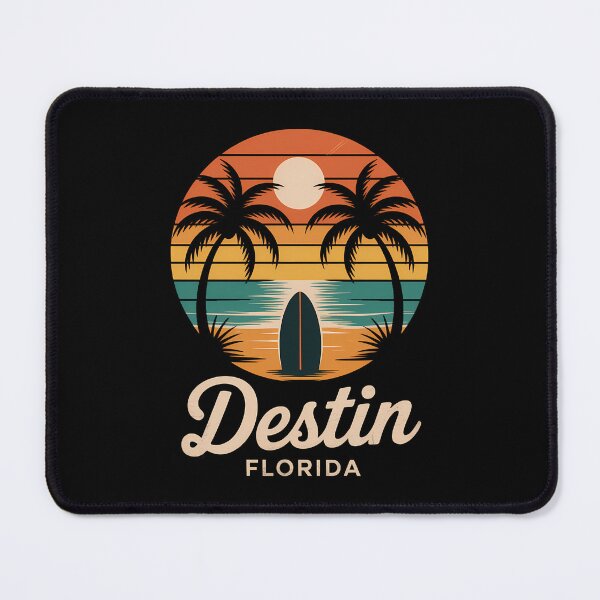 Item preview, Destin Florida Beach Surfing Retro 70s Surf Gift designed and sold by Moon-Ape.