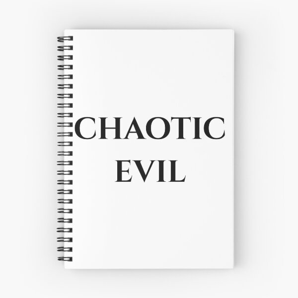 Aperçu de l'œuvre Chaotic Evil - Texte noir créée et vendue par phsco.
