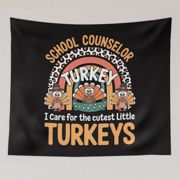 Item preview, I Care For The Cutest Turkeys Thanksgiving School Counselor designed and sold by JulienAureo.