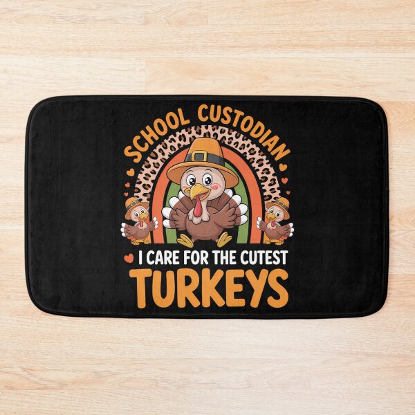 Item preview, I Care For The Cutest Turkeys Thanksgiving School Custodian designed and sold by JulienAureo.