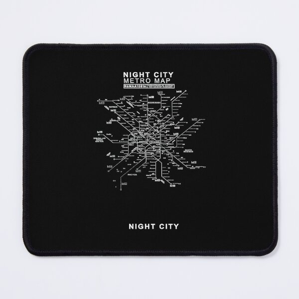 Item preview, Night City Metro Map designed and sold by ombstoneoo.