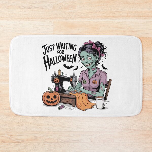 Item preview, Zombie Seamstress Prepares for Halloween designed and sold by jkrphoto.