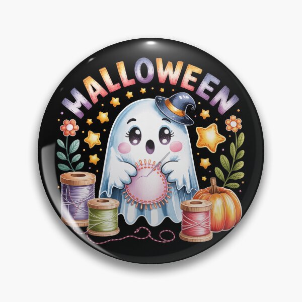 Item preview, Ghost Sewing Halloween Charm designed and sold by jkrphoto.