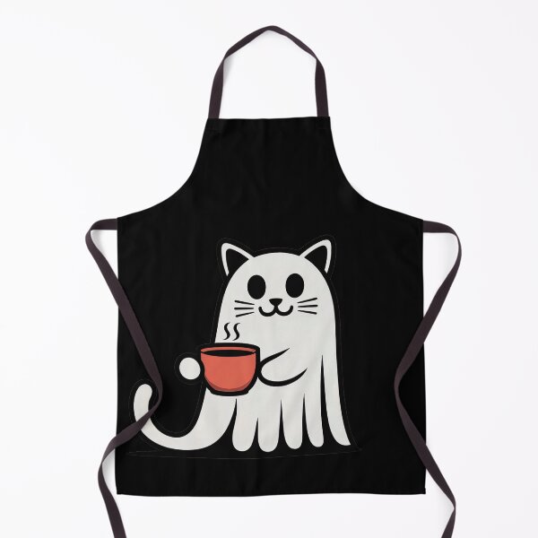 Item preview, ghost cat with coffee designed and sold by jkrphoto.