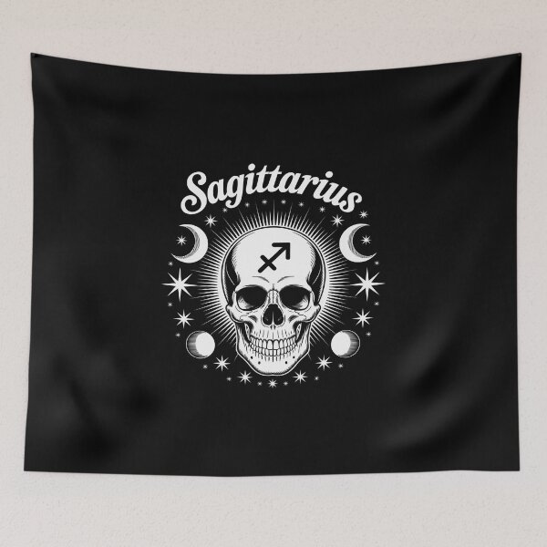 Item preview, sagittarius Skull with Celestial Elements designed and sold by jkrphoto.