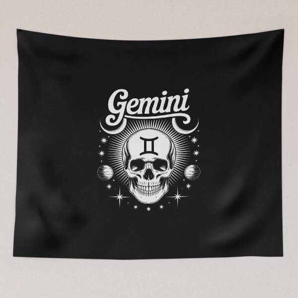 Item preview, Gemini Skull with Celestial Elements designed and sold by jkrphoto.