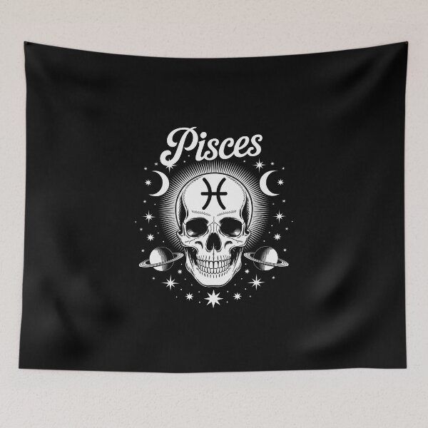 Item preview, Pisces Skull with Celestial Elements designed and sold by jkrphoto.