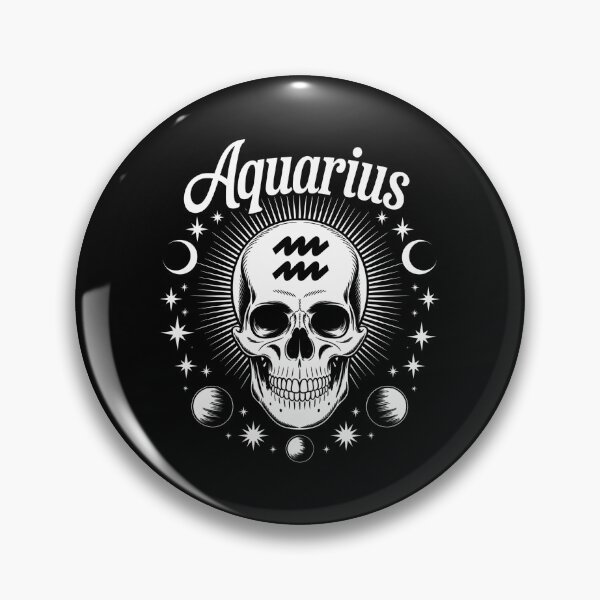 Item preview, Aquarius Skull with Celestial Elements designed and sold by jkrphoto.