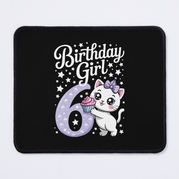 Item preview, Birthday 6 Girl Celebration with Cute Kitten designed and sold by jkrphoto.