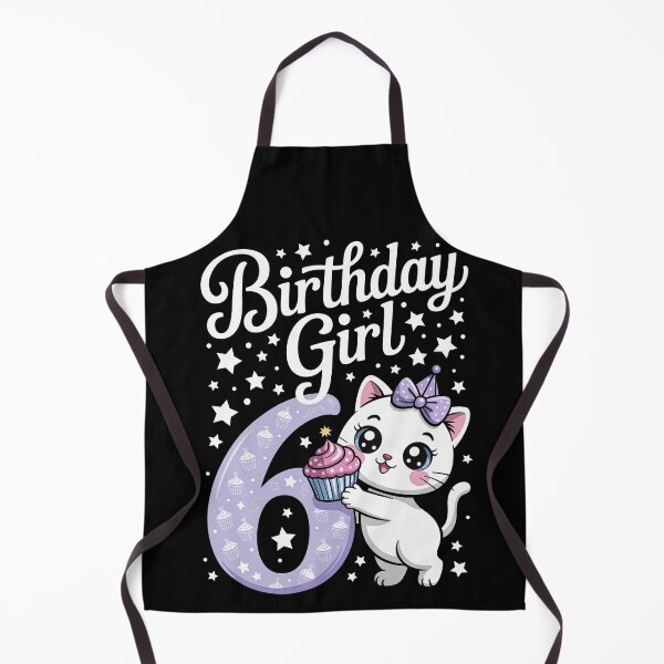 Item preview, Birthday 6 Girl Celebration with Cute Kitten designed and sold by jkrphoto.