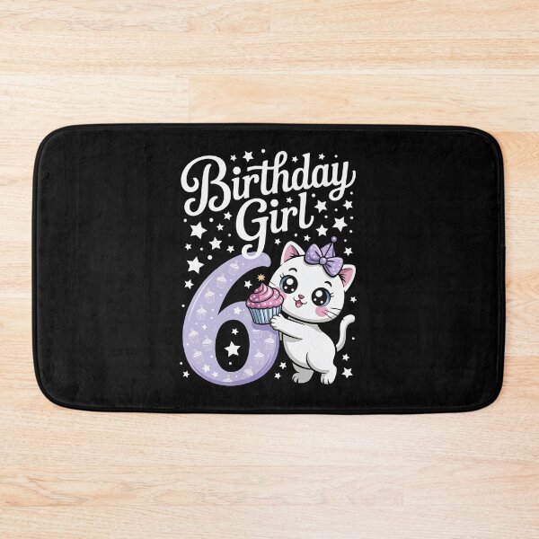 Item preview, Birthday 6 Girl Celebration with Cute Kitten designed and sold by jkrphoto.
