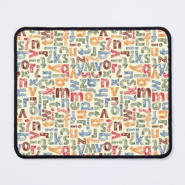 Item preview, Colorful Hand Drawn Alphabet Pattern designed and sold by Agni Designs.