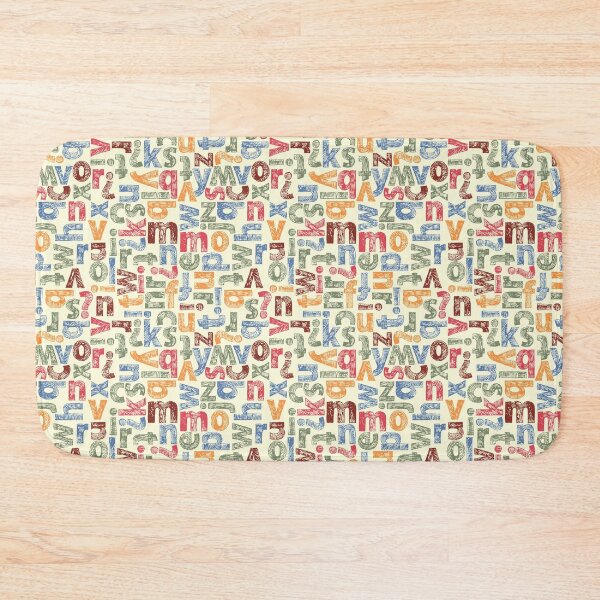 Item preview, Colorful Hand Drawn Alphabet Pattern designed and sold by Agni Designs.