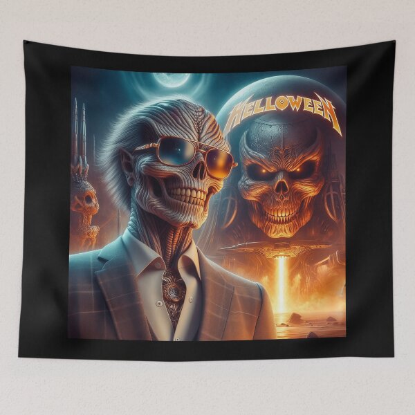 Item preview, Alien Skeleton Halloween Corporate Noir designed and sold by Voodoo Store Paranormal Collections.