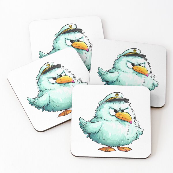 Item preview, Grumpy Seagull Captain – Funny Sailor Bird Art designed and sold by Ruhrpott-Design.