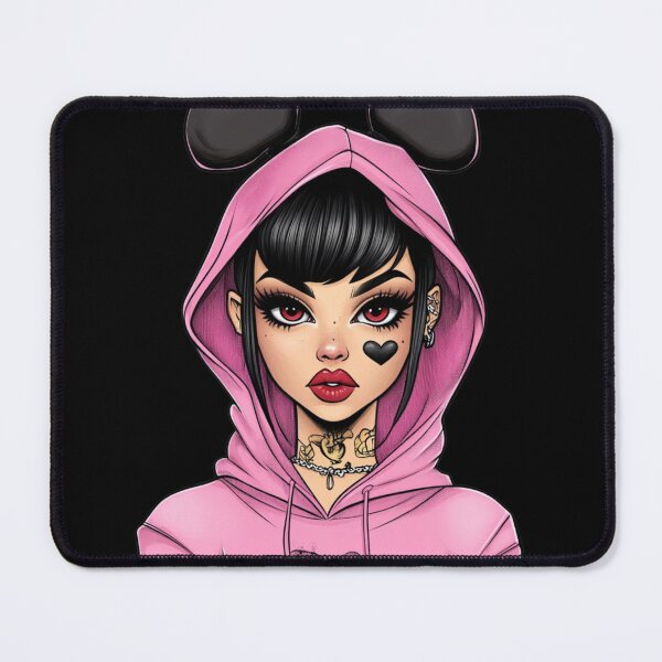 Item preview, Pink Hoodie Girl – E-Girl Aesthetic Portrait designed and sold by Ruhrpott-Design.