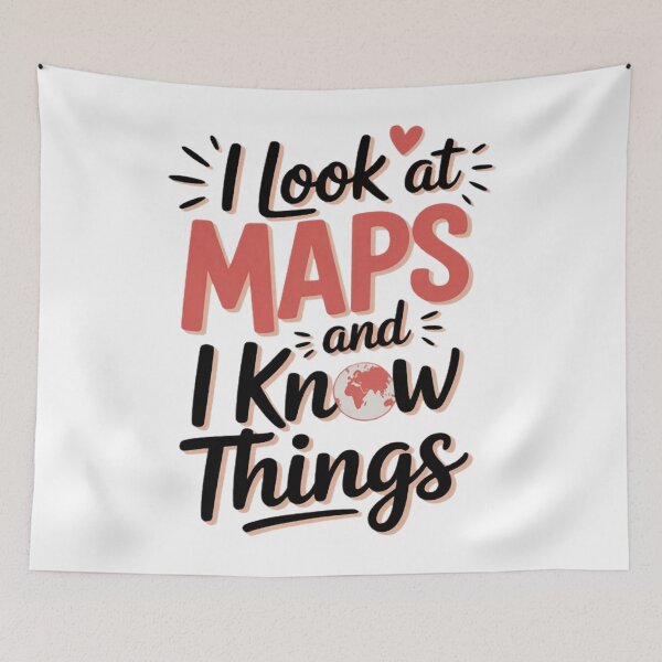 Item preview, I look at Maps and i know things Geography Teacher designed and sold by CraftyCuttable.