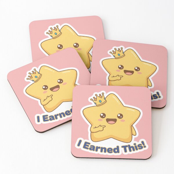 Item preview, Cute Kawaii Star with Crown "I Earned This" Sticker Treasury of Rewards designed and sold by bvdesignart.