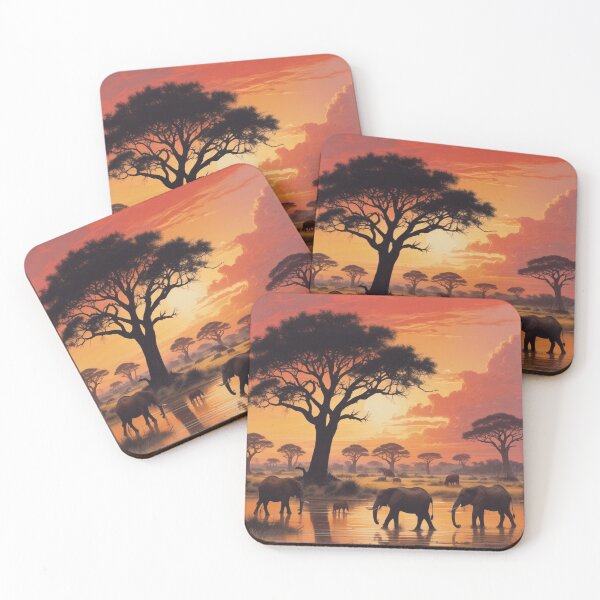 Item preview, Botswana elephants designed and sold by GasconyPassion.