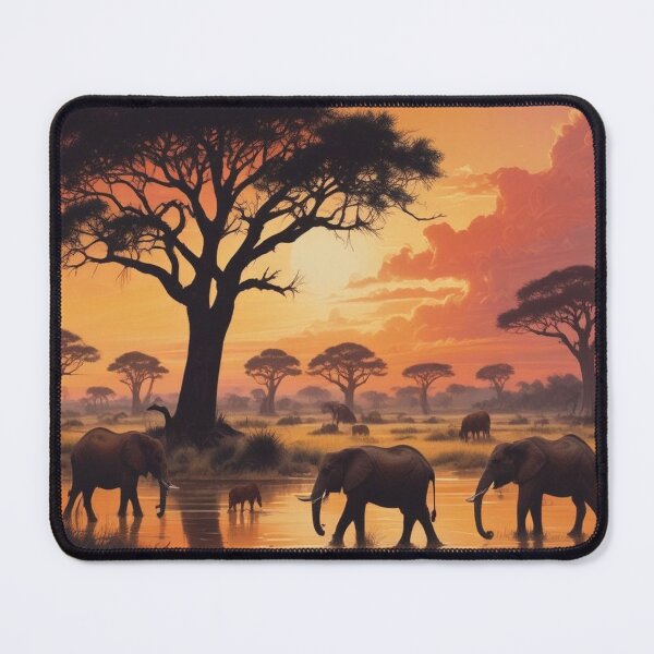 Item preview, Botswana elephants designed and sold by GasconyPassion.