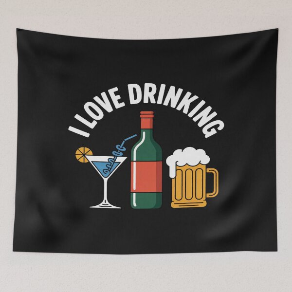 Item preview, I Love Drinking Beverage Enthusiast designed and sold by CraftyCuttable.