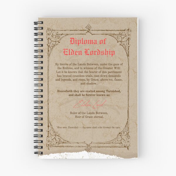 Item preview, Diploma of Elden Lordship | Elden Ring Tarnished Certificate | Gamer Meme Art designed and sold by Lisa Loop Art.