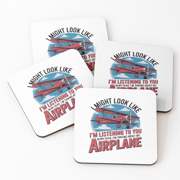Item preview, I Might Look Like I'm Listening to You Airplane Aviation designed and sold by CraftyCuttable.