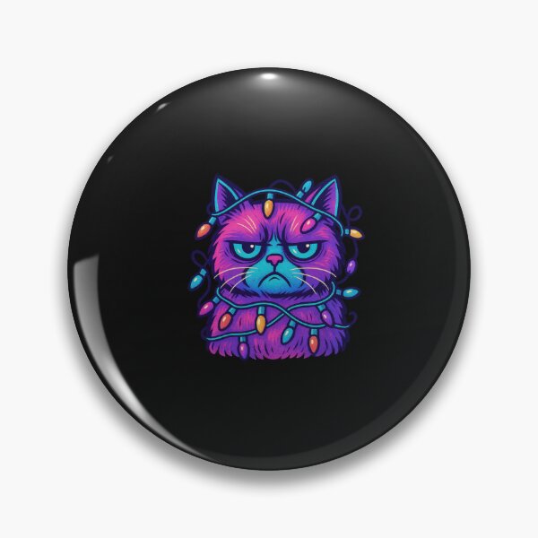 Item preview, Trendy Neon Christmas Grumpy Cat designed and sold by TalalosART.