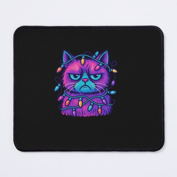 Item preview, Trendy Neon Christmas Grumpy Cat designed and sold by TalalosART.