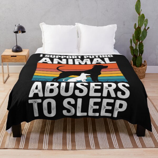 Item preview, I Support Putting Animal Abusers To Sleep designed and sold by CraftyCuttable.