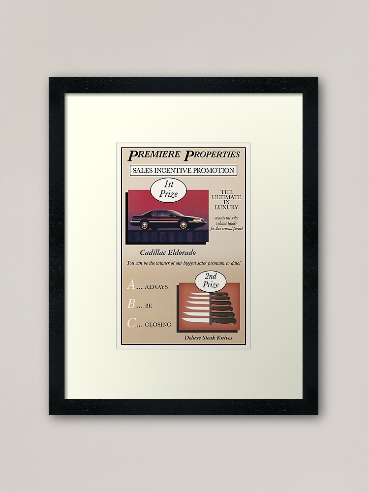 Alternate view of Glengarry Glen Ross Sales Poster Framed Art Print