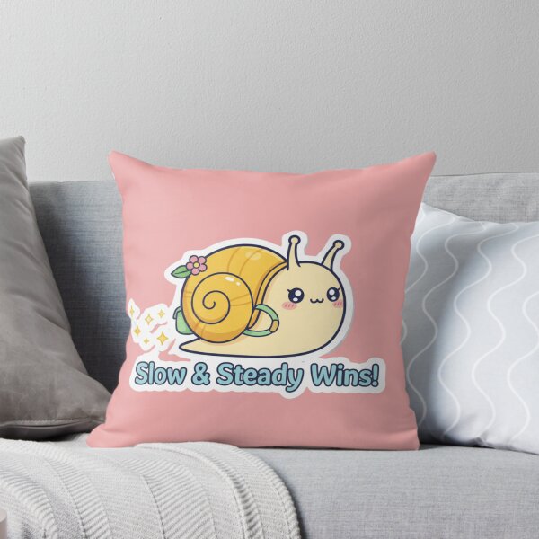 Item preview, Kawaii Snail Motivation Sticker Slow Steady Wins Rewards of Effort Treasures designed and sold by bvdesignart.