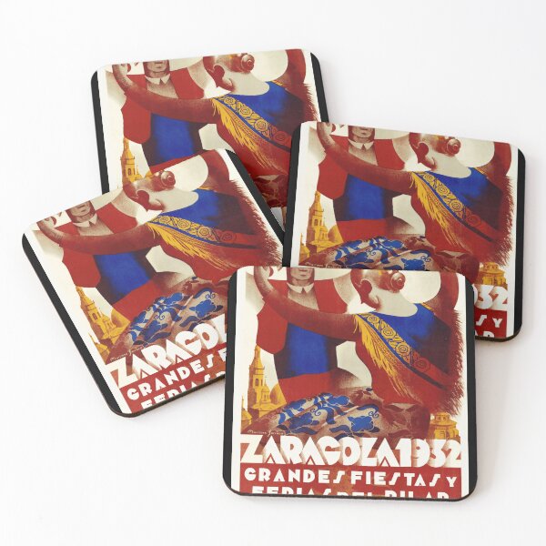 Item preview, Vintage 1932 Zaragoza Poster | Grandes Fiestas y Ferias del Pilar | Art Deco Style | Bold Colors & Cultural Heritage designed and sold by artofuniverse.