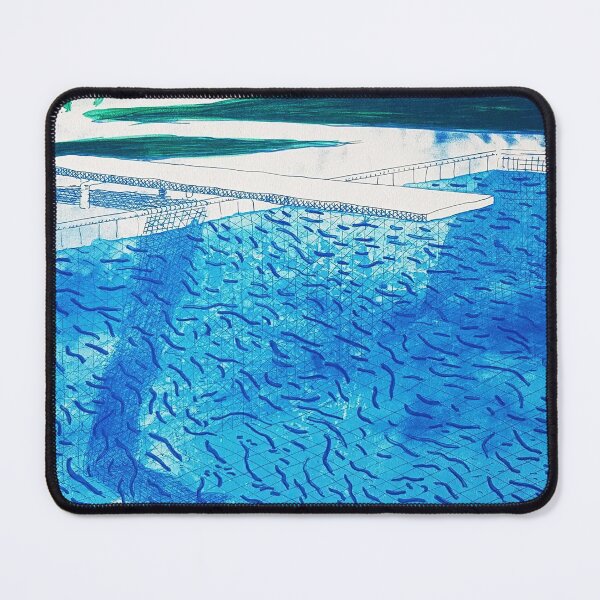Item preview, Lithograph Of Water Made Of Thick And Thin Lines, A Green Wash, A Light Blue Wash, And A Dark Blue Wash By David Hockney designed and sold by DSGIJUF.