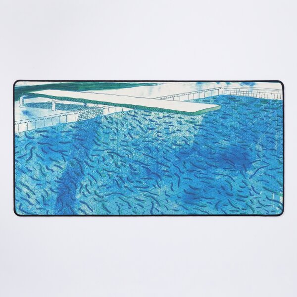Item preview, Lithograph Of Water Made Of Thick And Thin Lines, A Green Wash, A Light Blue Wash, And A Dark Blue Wash (2) By David Hockney designed and sold by DSGIJUF.