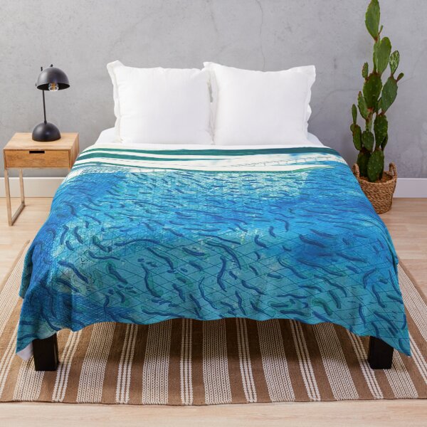 Item preview, Lithograph Of Water Made Of Thick And Thin Lines, A Green Wash, A Light Blue Wash, And A Dark Blue Wash (2) By David Hockney designed and sold by DSGIJUF.